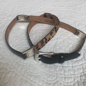 Vintage Talbots and Brighton calf hair and leather belt